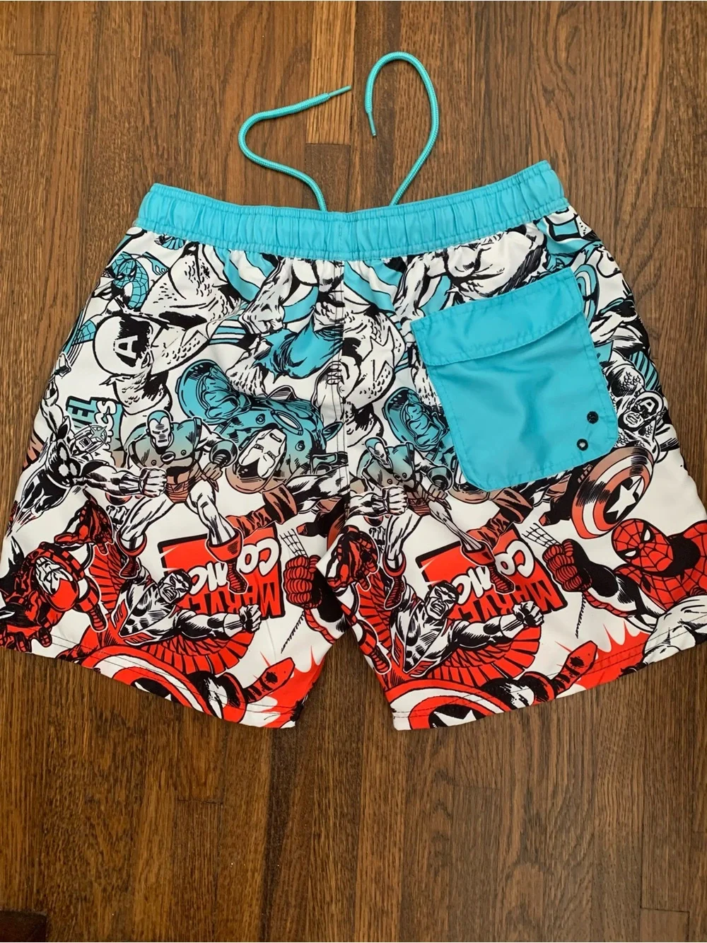 Marvel Comics Board Shorts Swim Suit Size Medium